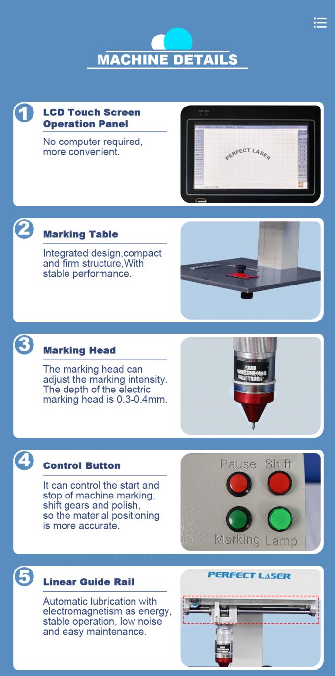 Desktop Touch Metal Nameplate Integrated Electric Marking Machine