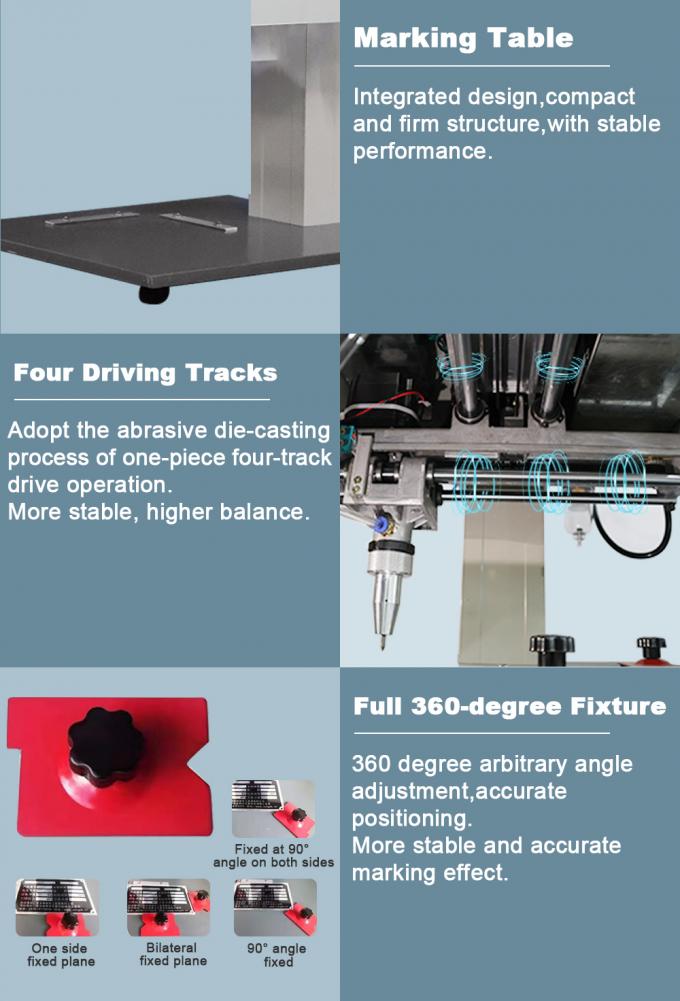 Desktop Dot Peen Nameplate Marking Dot Matrix Engraver For Metal