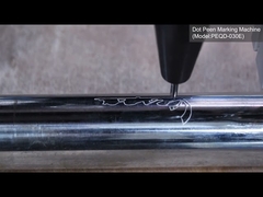 Perfect Laser Dot peen marking machines PEQD-030E marking Logo on 32mm stainless steel tube