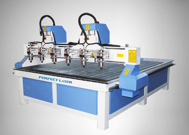 High Accuracy 4 Heads CNC Router Machine for MDF / Acylic / Stone / Marble