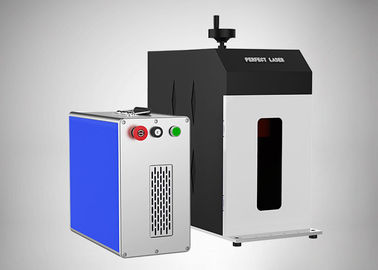 Desktop Fiber Laser Marking Engraving Machine High Speed With Enclosed Hood