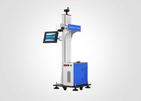 50w 100w Metal Plastics Fiber Laser Marker Online flying with Air Cooling